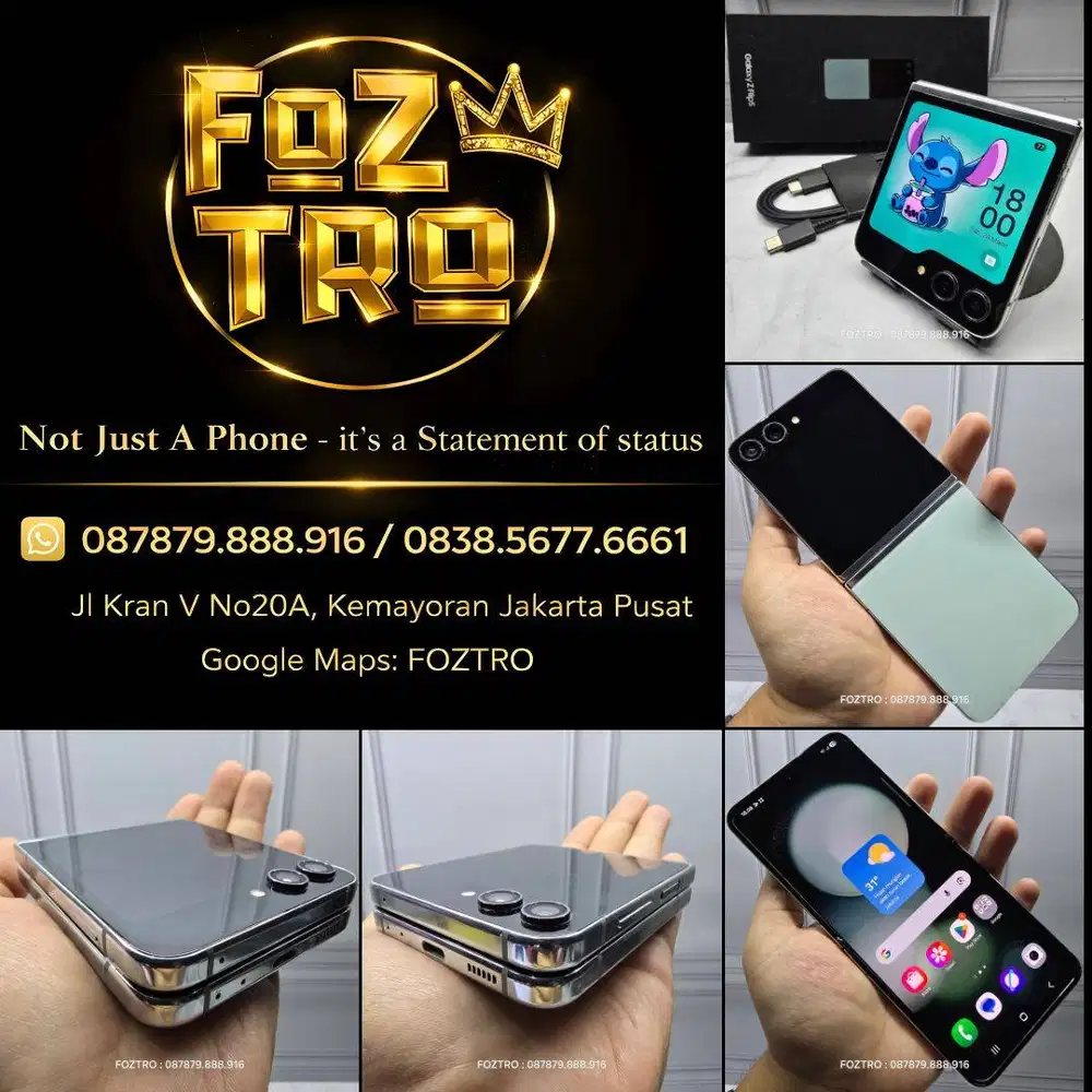 Samsung Galaxy Z Flip 5 8/512GB Mint Fullset Resmi SEIN No Minus