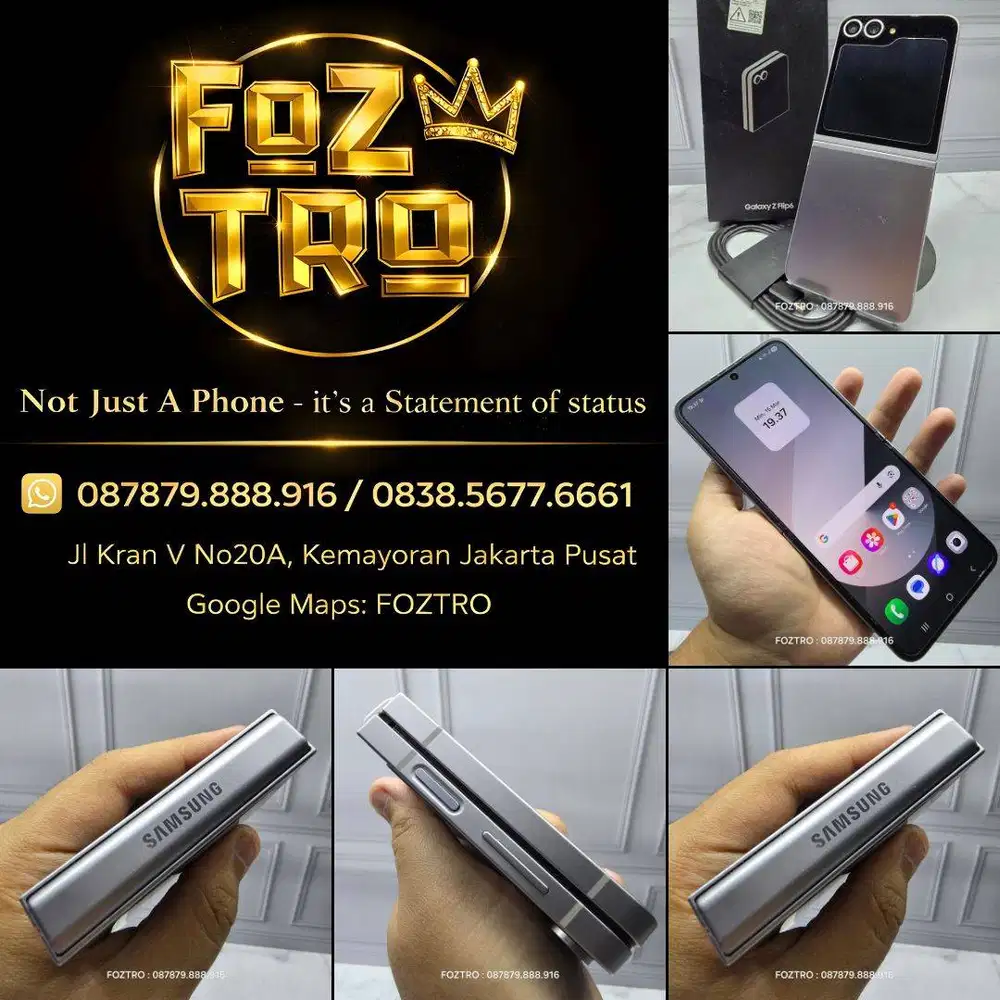 Samsung Galaxy Z Flip 6 12/256GB Silver Fullset Resmi No minus