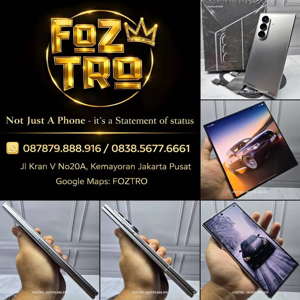 Samsung Galaxy Z Fold 7 12/256GB Like New Fullset Resmi Garansi ON
