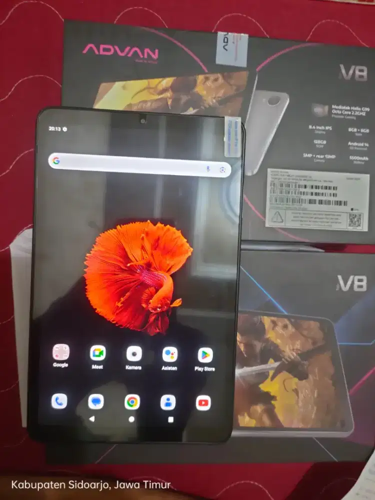 Tablet advan V8 8/128 baru buka segel