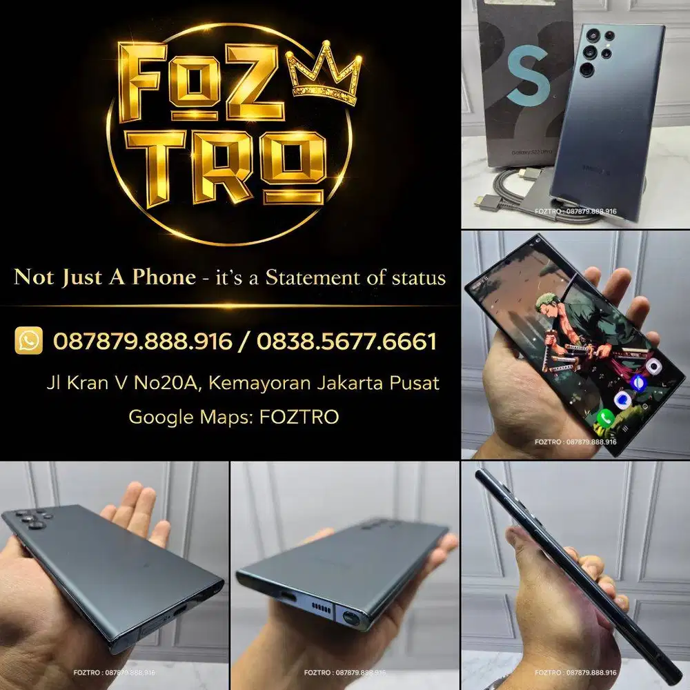 Samsung Galaxy S22 Ultra 12/256GB Green Fullset Resmi SEIN No Minus