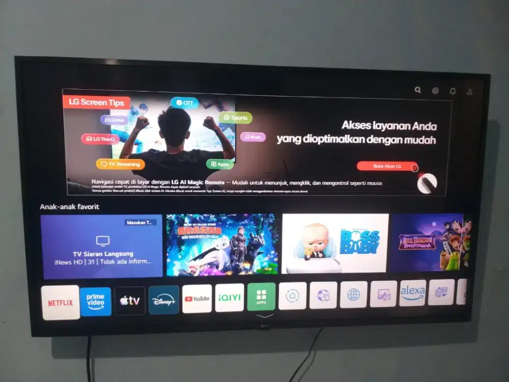 smart tv LG 43 inch 4k UHD bezelles android