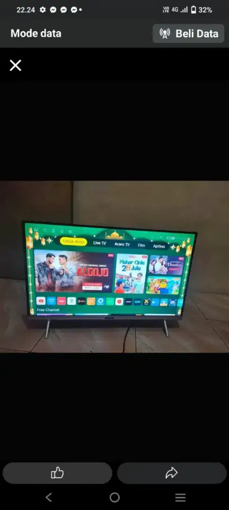 Jual atau tt tv coocaa digital smart tv 32
