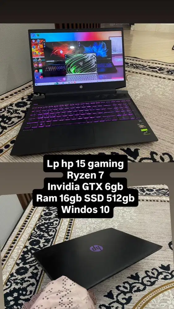 Laptop Hp 15 gaming spek mantap
