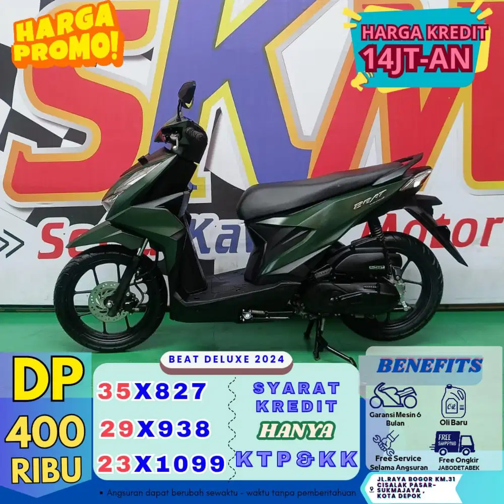 DP hanya 400rb Honda beat deluxe th 2024 cash/credit
