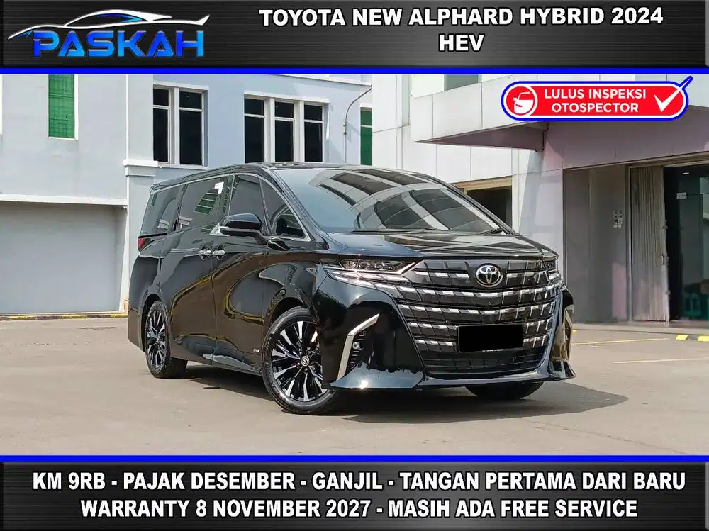 BUNGA=4% PAJAK=DESEMBER Km=9rb Genap Toyota ALPHARD HYBRID 2024 1