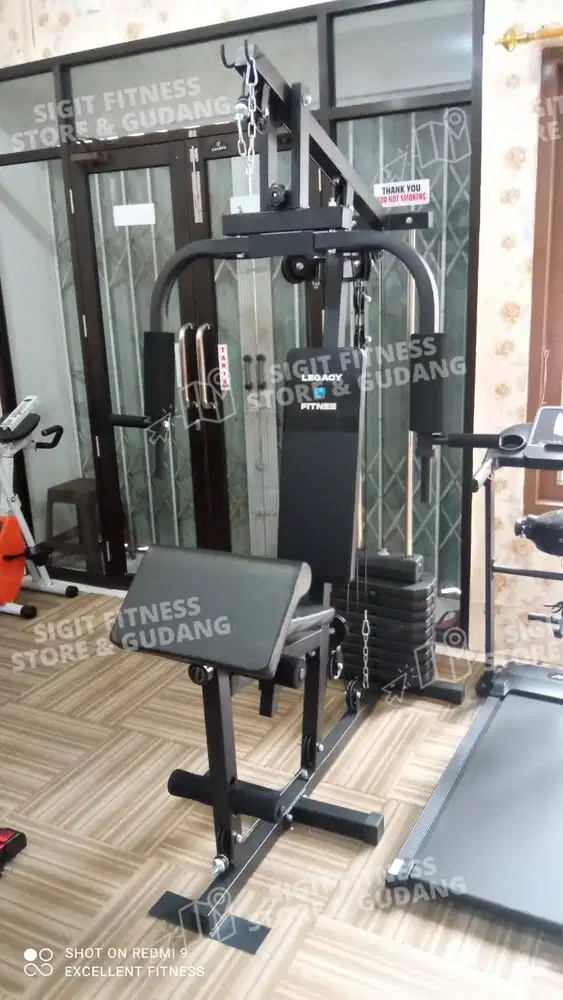 Alat Angkat Beban Home Gym Set Lengkap Berbagai Gerakan