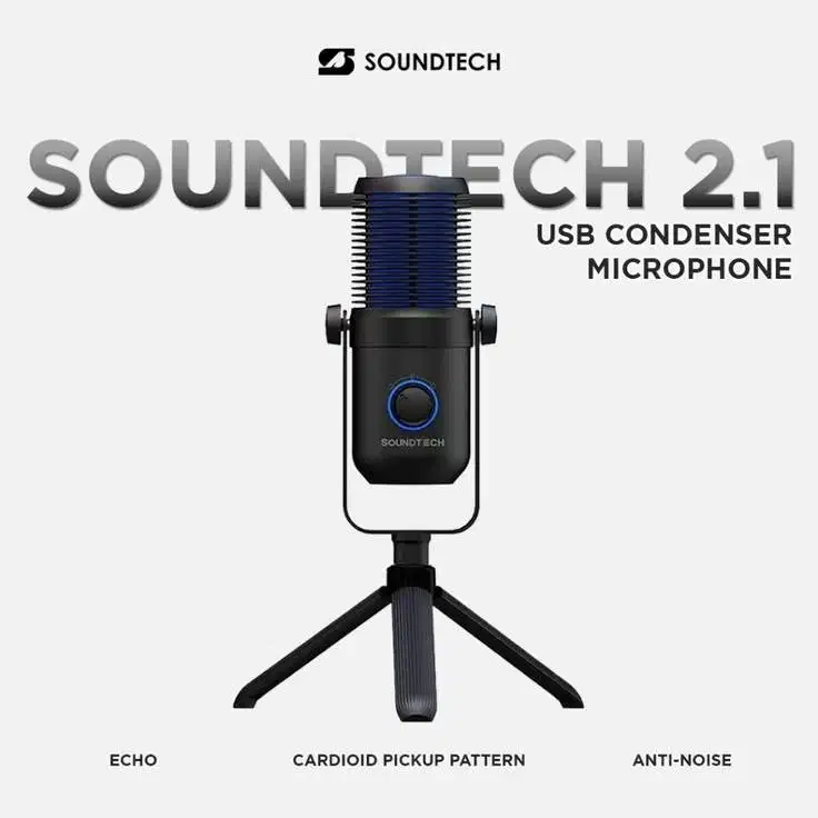 SOUNDTECH 2.1 USB Condenser Mic — Cardioid & Omnidirect | Bekas,