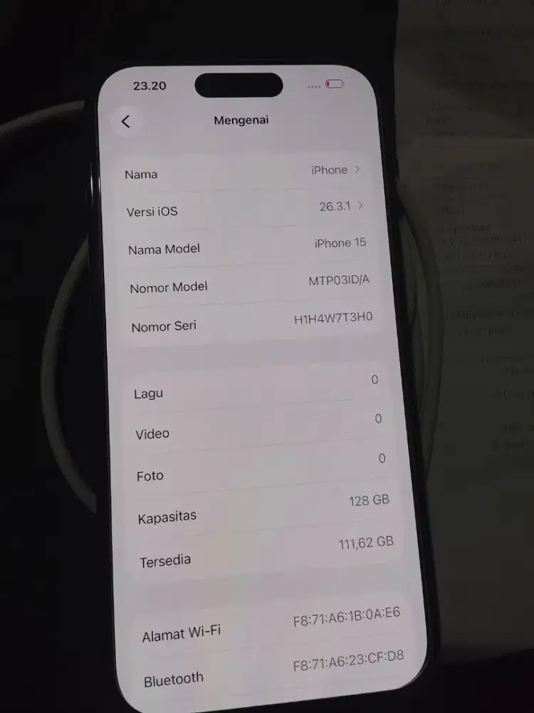 Dijual  iPhone 15 128 garansi resmi ibox