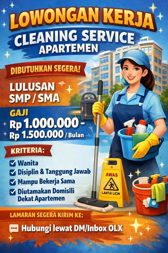 DIBUTUHKAN CEPAT LOKER CLEANING SERVICE