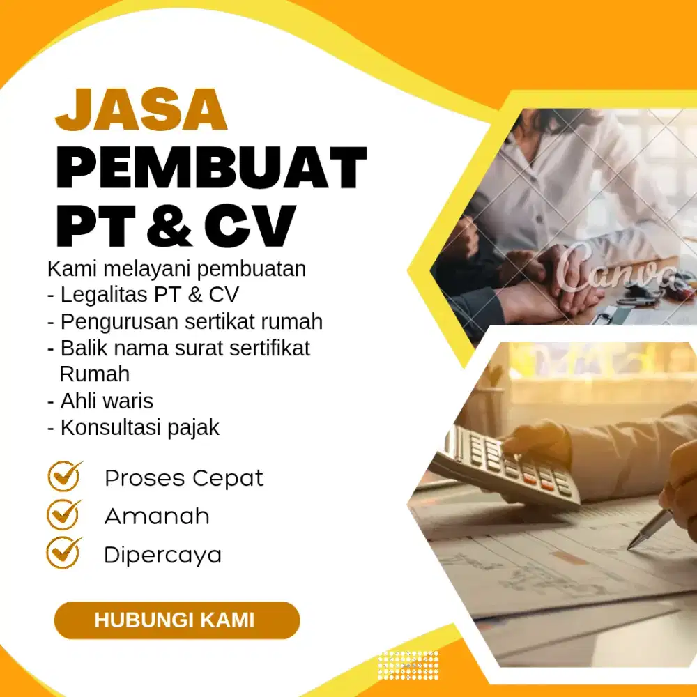 Kami melayani jasa pembuatan cv & PT