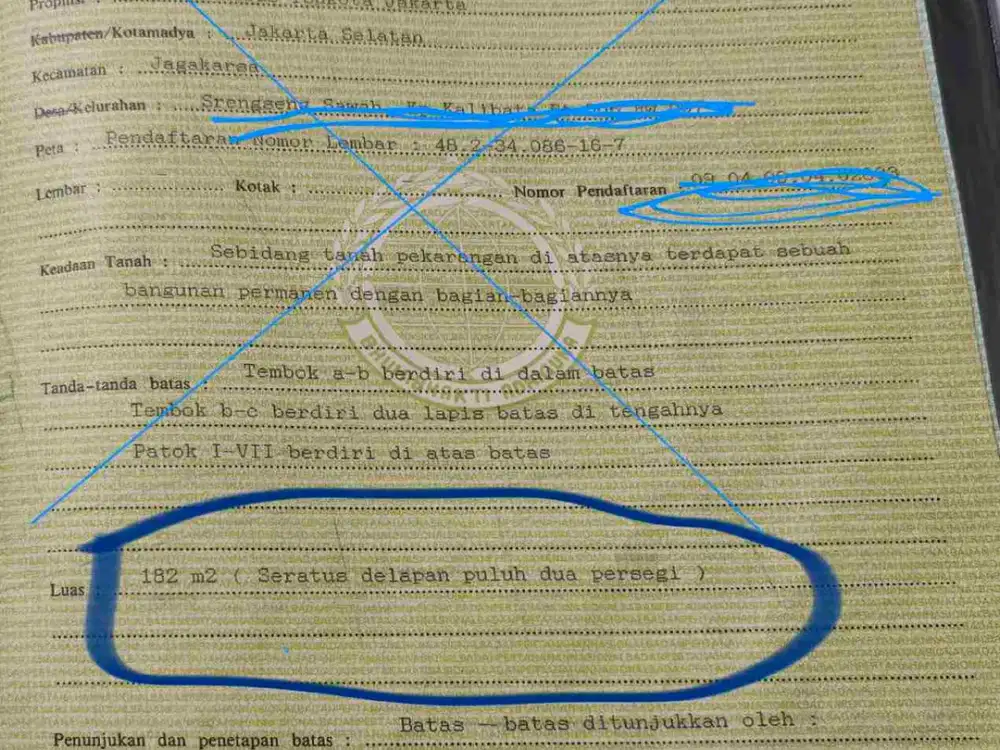 RUMAH ITUNGAN TANAH KOSONG LUAS TANAH 182M HARGA DIJUAL DIJAGAKARSA