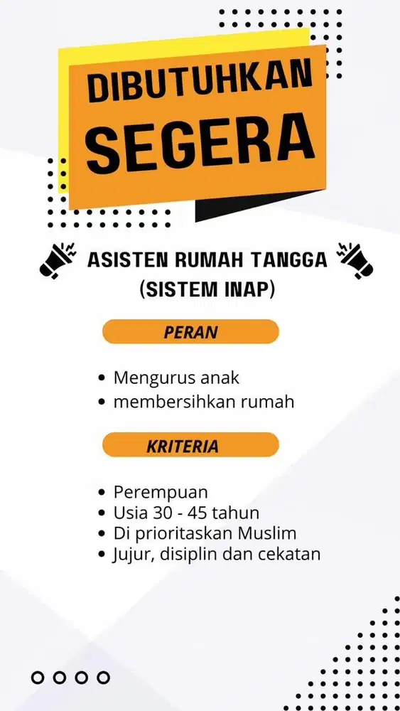 Asisten Rumah Tangga Menginap