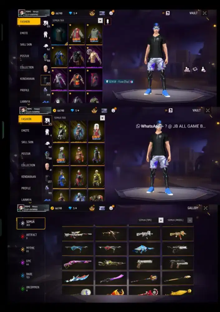 JB RANZZ JUAL BELI AKUN FF AMAN DAN AMANAH