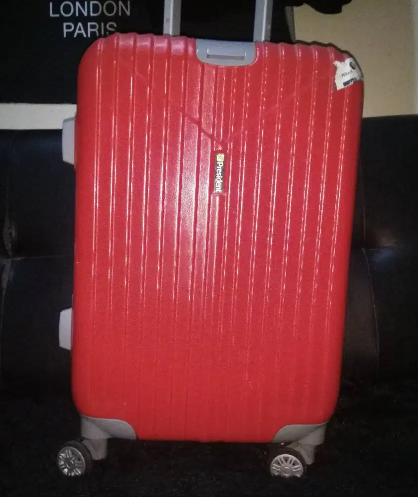 Tas pakaian koper cabin PRESIDENT 20 inch TSA LOCK warna merah