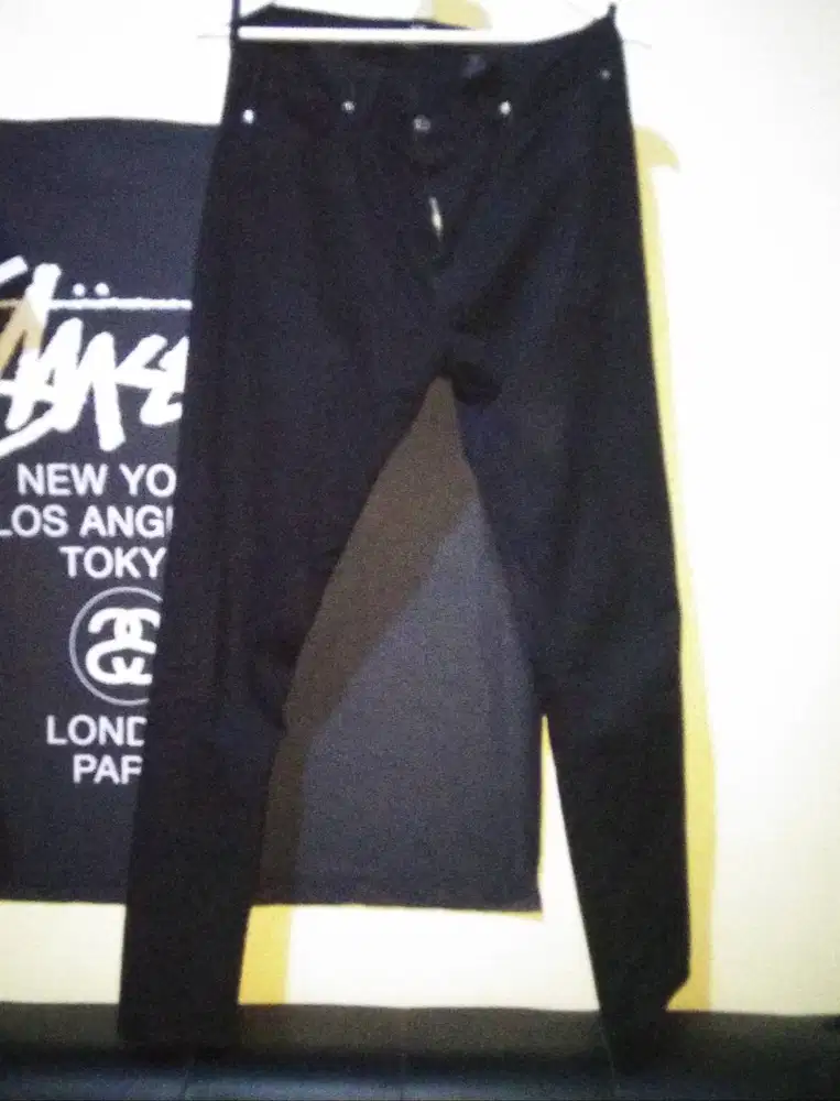 Celana panjang pria semi jean HnM slim fit stretch cotton twill sz 30