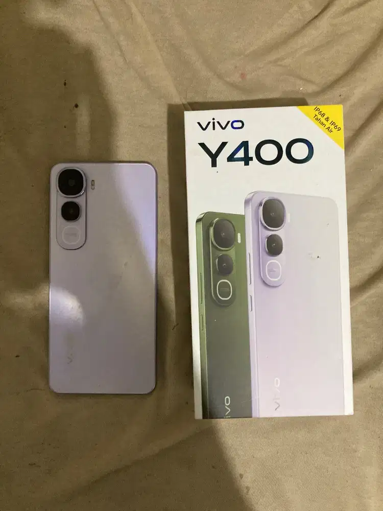 jual hp vivo y400 warna ungu kondisi mulus bergaransi ram 8/256
