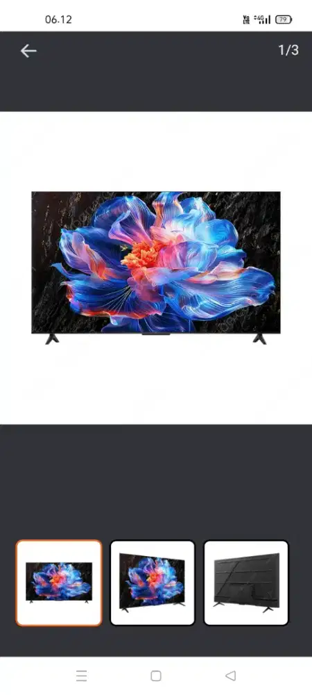 Tcl 75 inci google tv