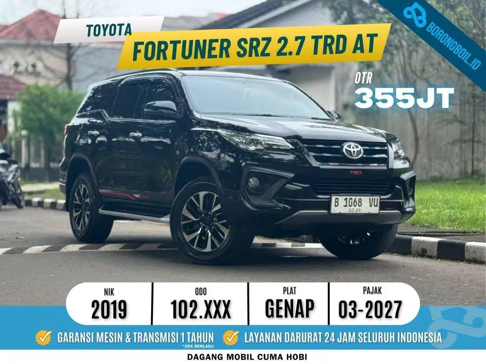 Fortuner Gapake Bau | Toyota Fortuner SRZ TRD Bensin metik 2019 Hitam