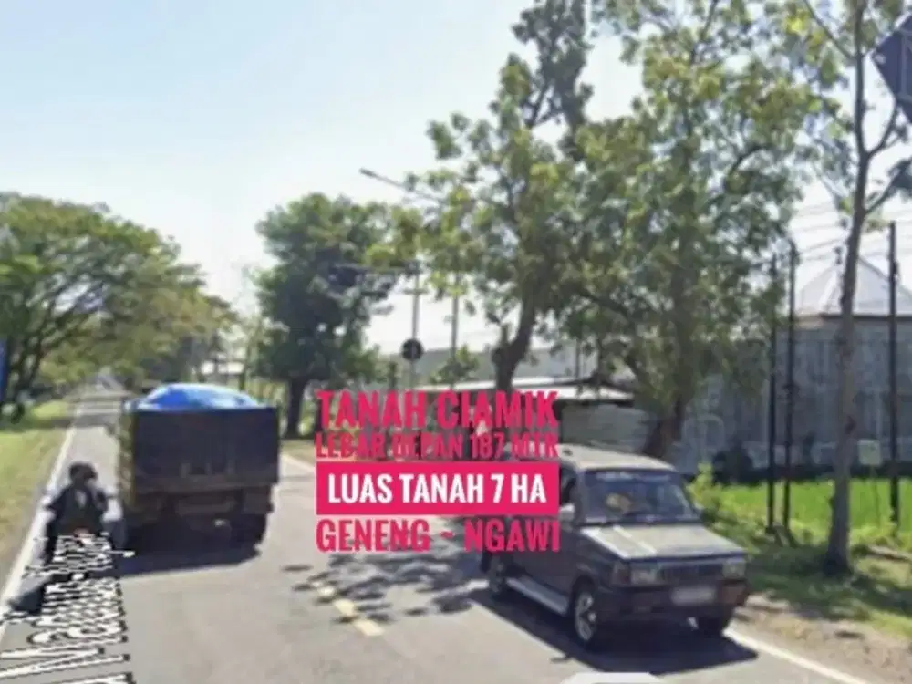 L/ Dijual Tanah LD 187 mtr, NOL Jalan Raya Propinsi Madiun-NGAWI, Lokasi Berkelas