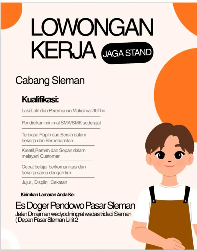 Di butuhkan cewek / cowok unt jaga stand