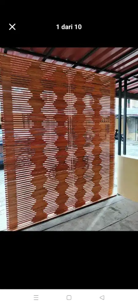 tirai bambu, tirai kayu