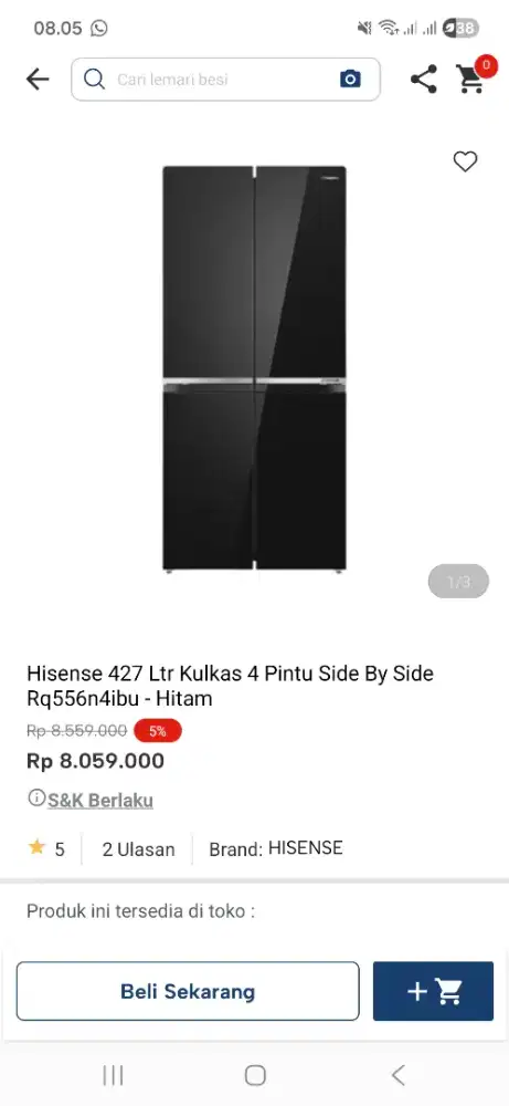 HISENSE KULKAS 4PINTU