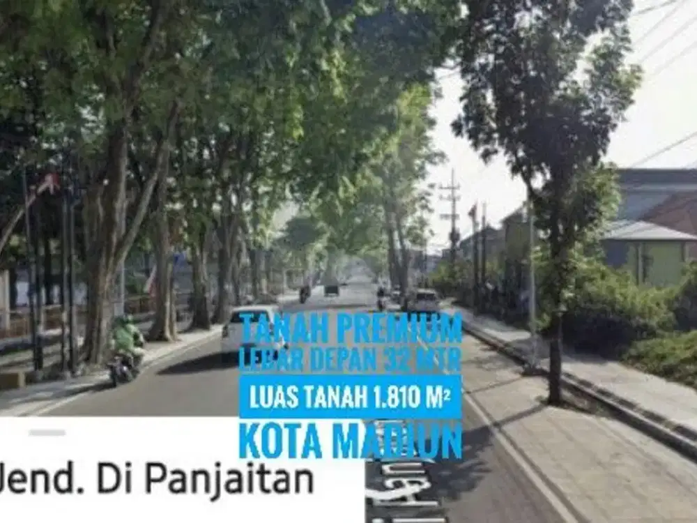 Bb/ Tanah LD 32 mtr, Jl. Mayjen Panjaitan KOTA MADIUN Lokasi Cantik