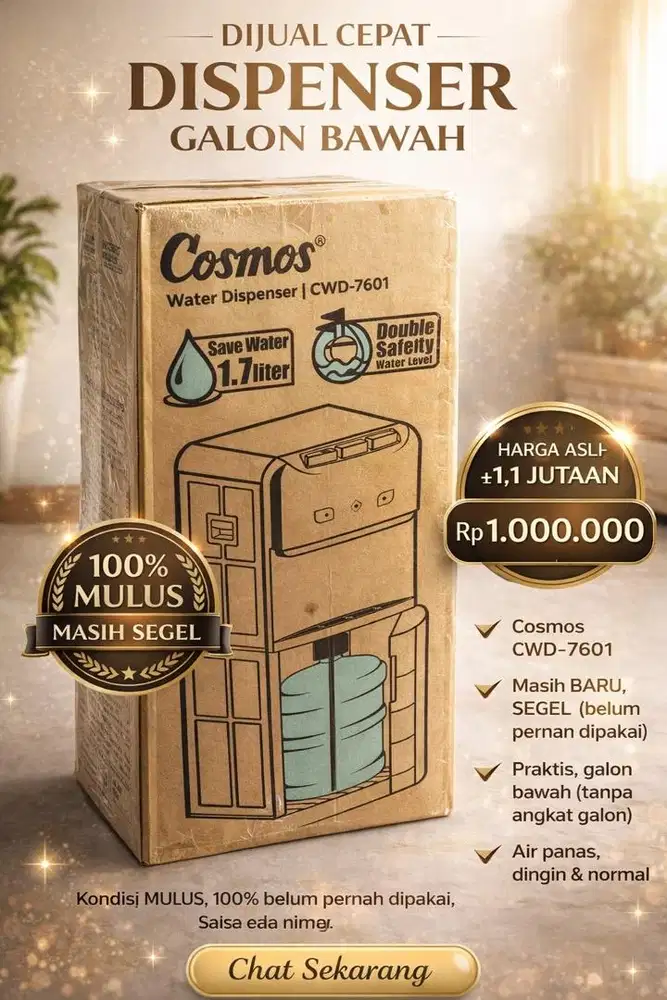 Dispenser Galon Bawah Cosmos CWD-7601 (Bottom Loading)