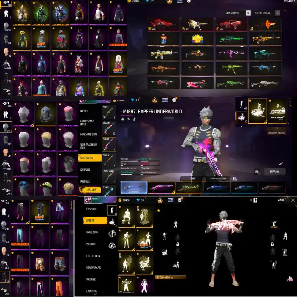 Akun ff spek SG RIPER AMAN DAN TERPERCAYA log gugel bind kos ALL AMAN