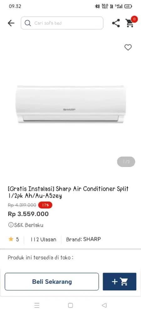 Promo ac ½ pk sharp