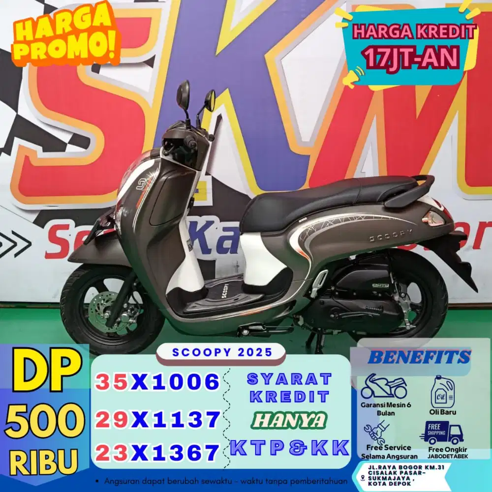 (Scoopy 2025 DP:500 surat-surat lengkap guys cash credit