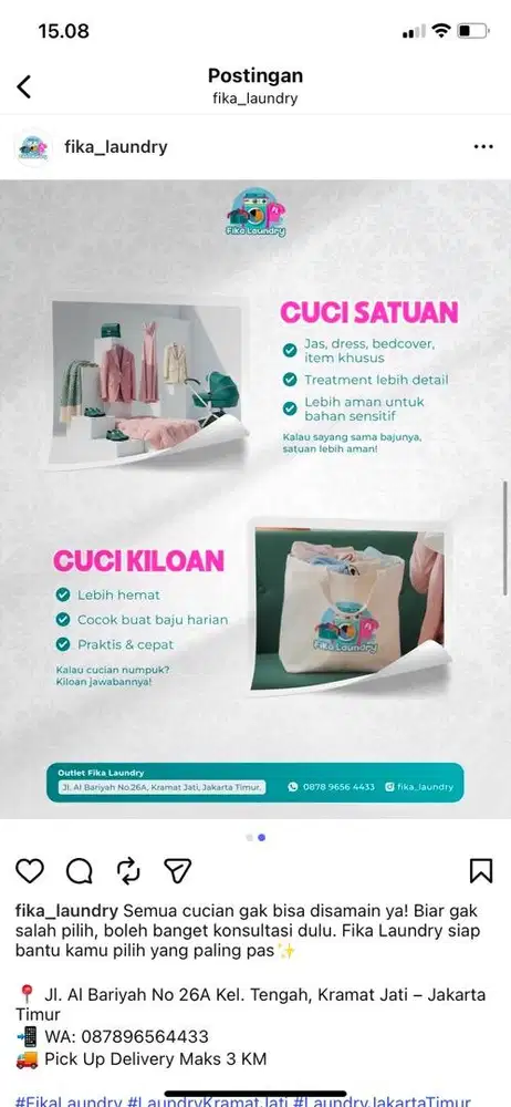 Dicari karyawan Laundry