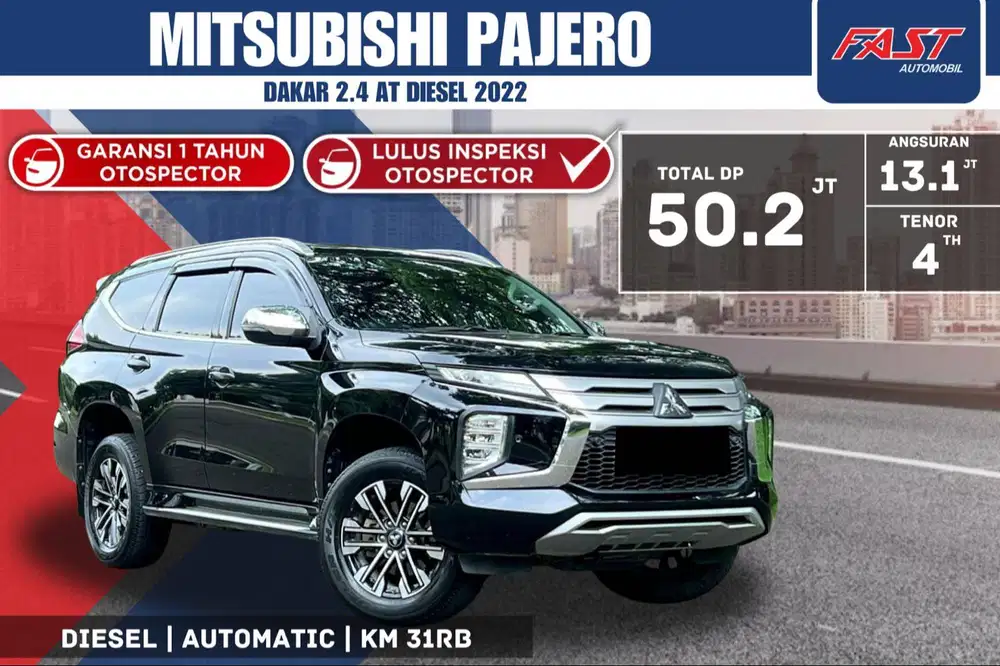 MITSUBISHI PAJERO DAKAR 2022 2.4 AT DIESEL SUNROOF KM.31RB PAJAK PNJNG