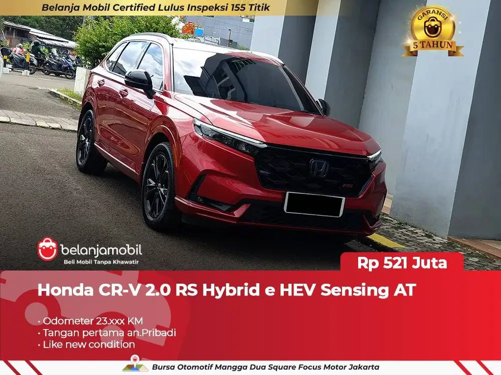 [ GARANSI 5TH ] Honda CR-V CR V CRV 2.0 RS Hybrid EV Sensing 2023 2024
