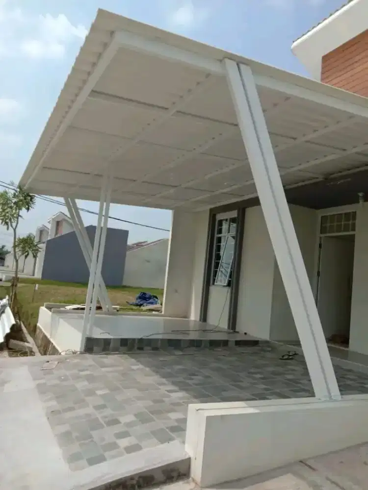 Kanopi las besi dan bajaringan ganti atap