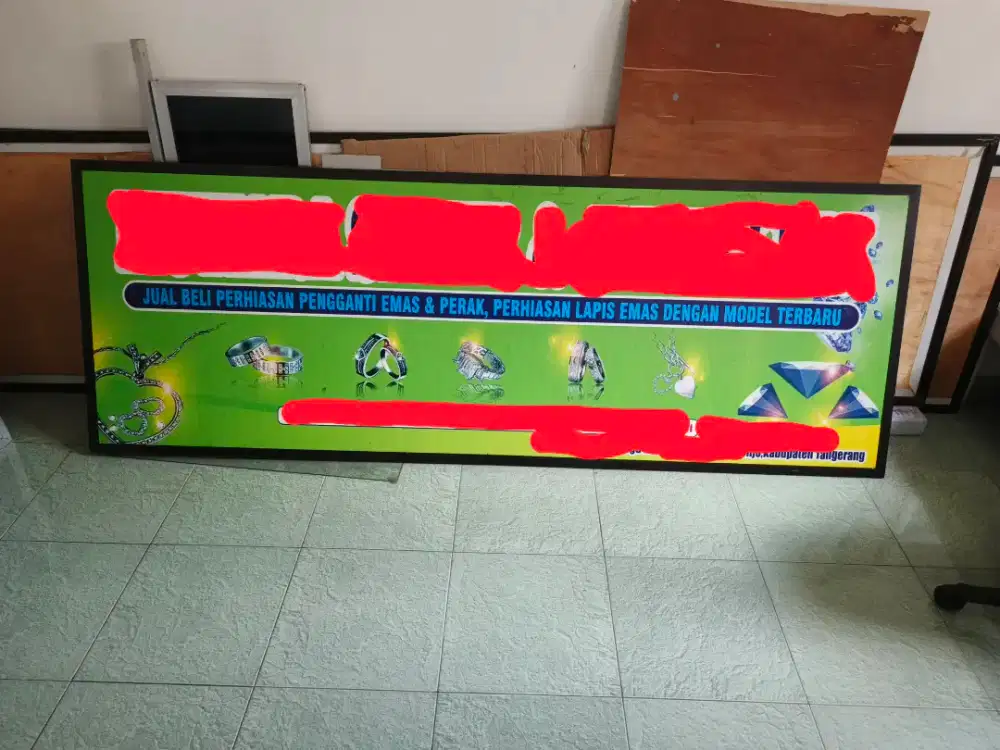 3 Papan Reklame Toko Frame Alumunium