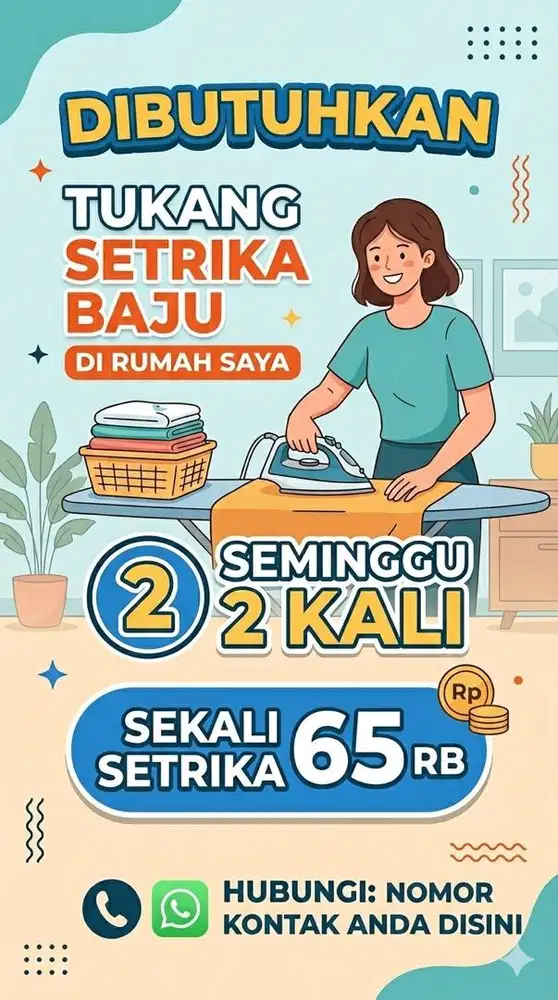 Dicari Tukang Setrika