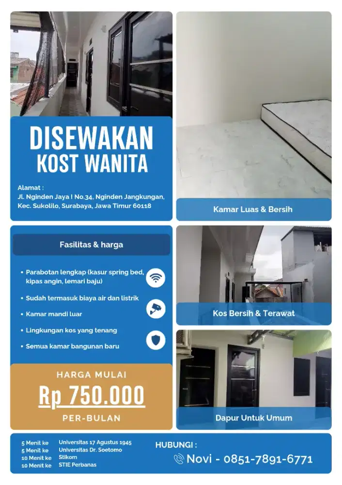 Terima kos khusus wanita