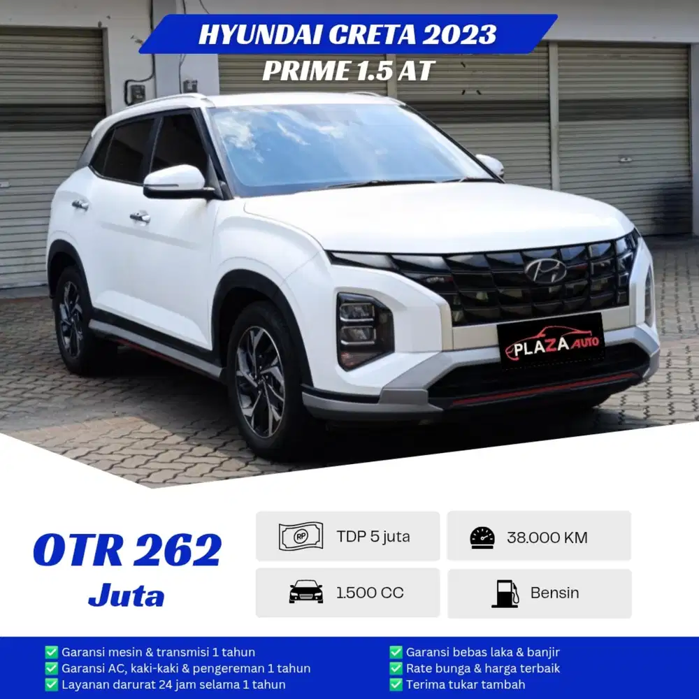 Hyundai Creta 2023
Prime 1.5 Automatic
Tanpa Dp mobil siap pakai