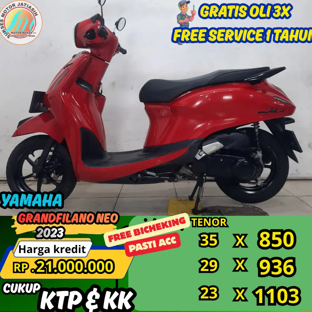PROMO (SUKSES MOTOR) DP TERMURAH PASTI ACC YAMAHA GRANDFILANO NEO 2023