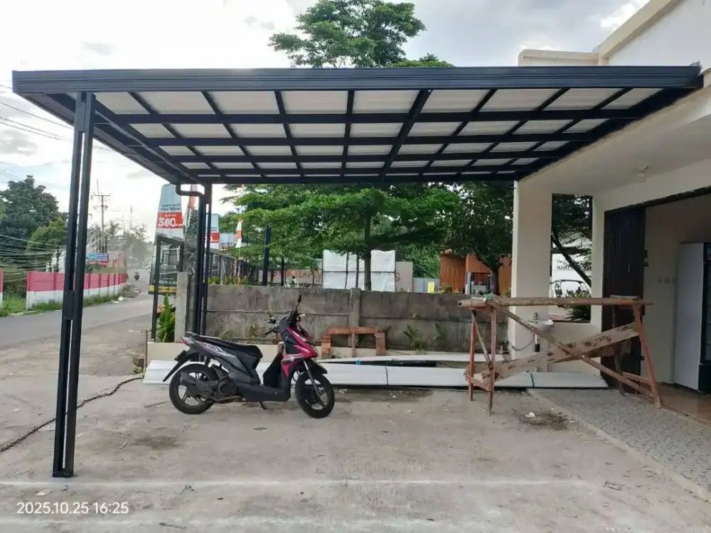 Kanopi baja ringan dan garasi