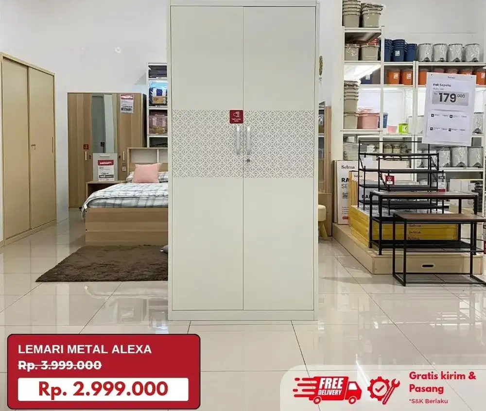 Alexa 2 pintu lemari besi