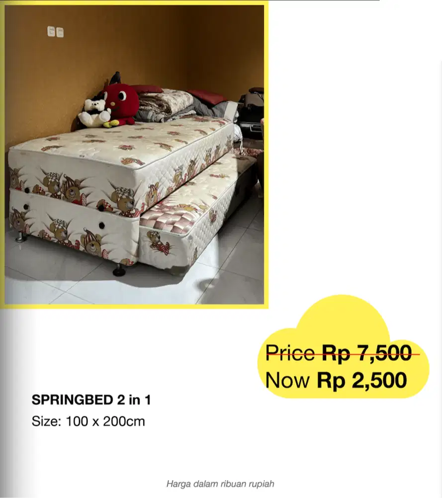 DIJUAL CEPAT Kasur Anak 2 in 1 100 x 200 cm