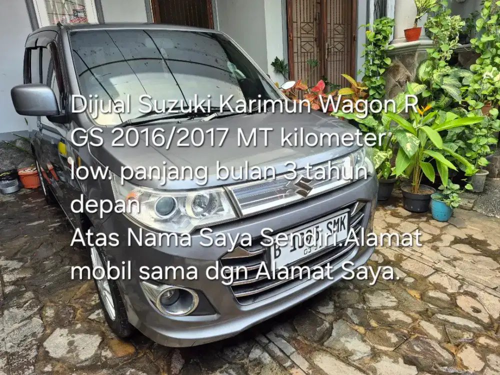 Dijual Suzuki Karimun Wagon R  GS 2016/2017 MT km low. pajak baru