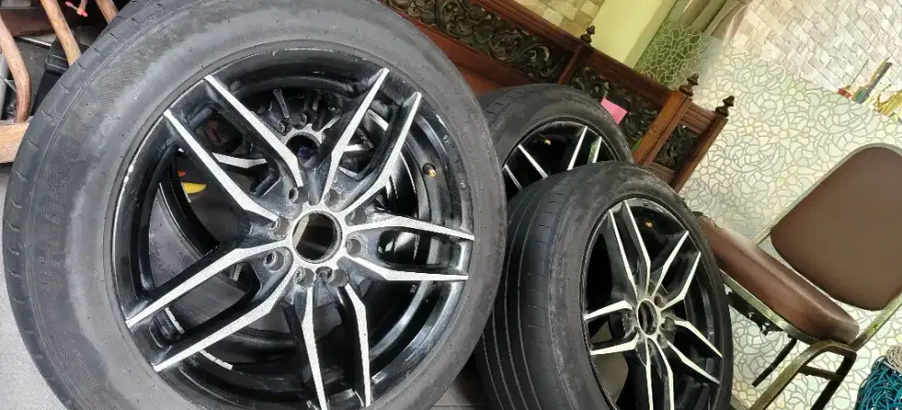 Velg R16 16*7 double pcd 4x100 4x114 plus ban seken Hankook 195/55