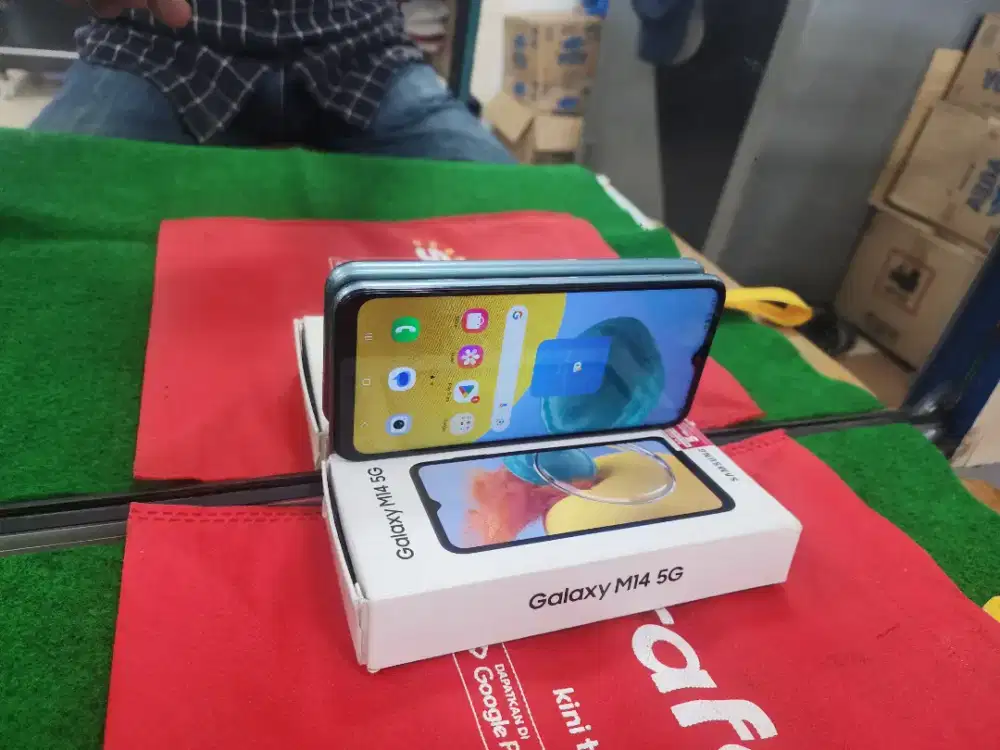 Samsung M14 5G Ram 4/64 Gb lengkap normal tampa kendala