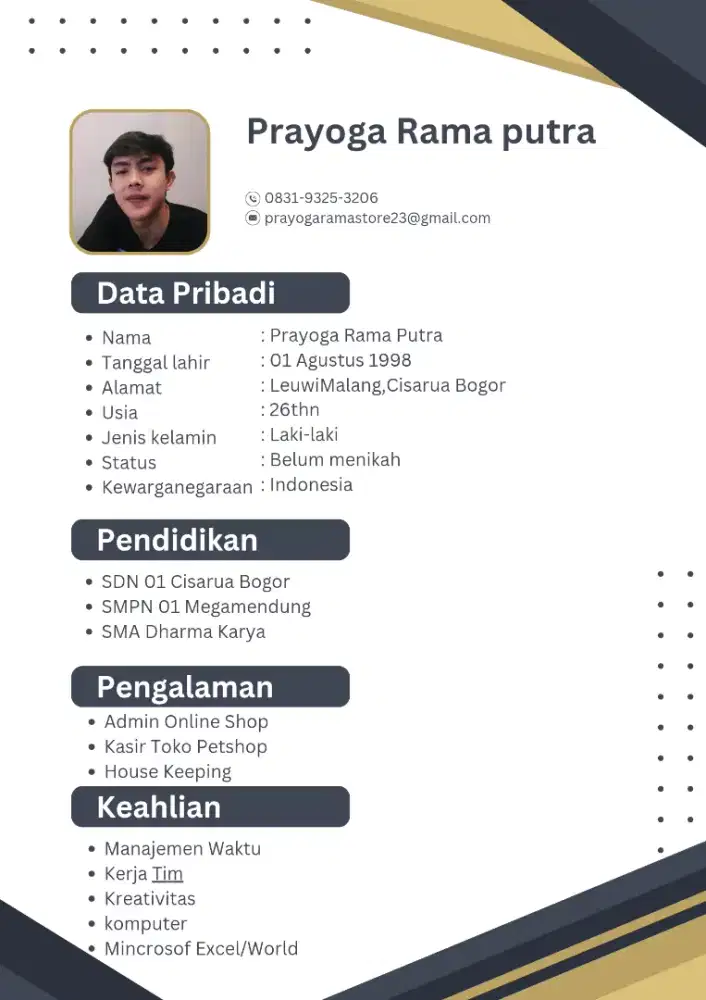 SAYA SEDANG CARI PEKERJAAN IBU / BAPAK