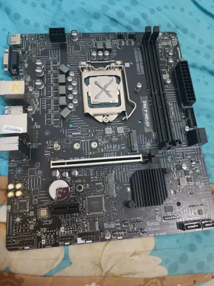 Mainboard MSI H510M-A PRO plus I3 gen 10 10105f plus RAm 32gb