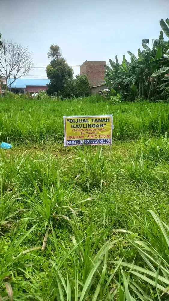 DIJUAL CEPAT TANAH KAVLINGAN (TANPA PERANTARA SK CAMAT)